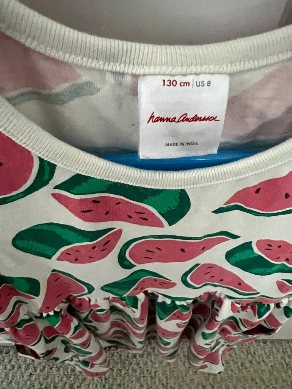 Hanna Andersson Girls' Watermelon Print Sleeveless Dress - Pink & Green